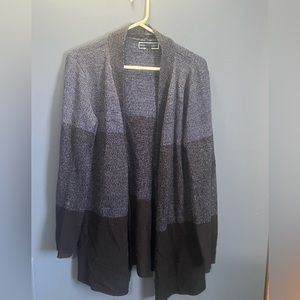 Karen Scott colorblock shades of blue cardigan sweater in XL
